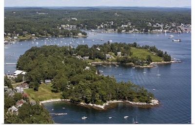 Boothbay Harbor, Maine, USA - Aerial Photograph