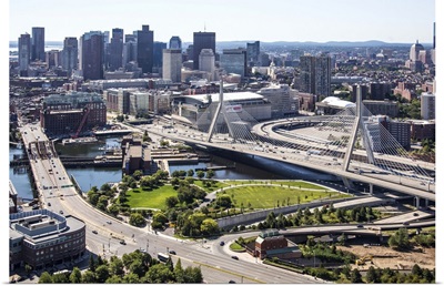 Boston Bridge, Massachusetts - Aerial Photograph