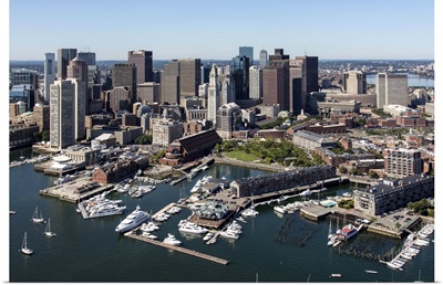 Boston North End, Massachusetts - Aerial Photograph