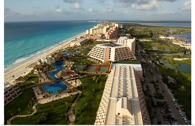 Cancun Hotel District, Cancun, Mexico - Aerial Photograph