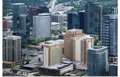 City Skyline, Bellevue, WA - Aerial Photograph