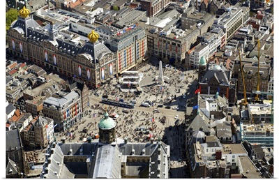 Dam Square, Amsterdam - Aerial Photograph