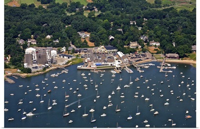 Duxbury Harbor And Downtown Duxbury, Massachusetts - Aerial Photograph