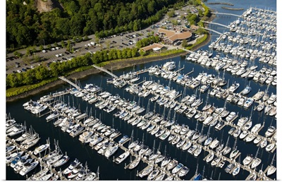 Elliott Bay Marina And Palisades Restaurant, Seattle, WA, USA - Aerial Photograph
