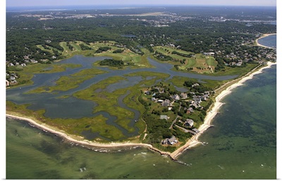 Hyannis Point And Squaw Island, Hyannis, Massachusetts, USA - Aerial Photograph