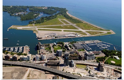 Lakeshore With Island Airport, Toronto - Aerial Photograph