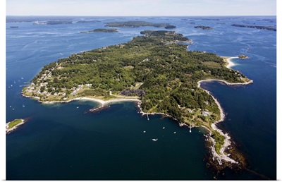 Long Island, Casco Bay, Maine, USA - Aerial Photograph