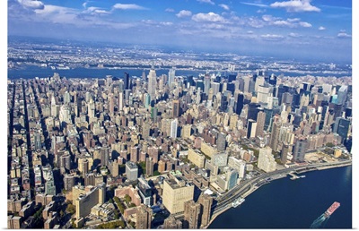 Manhattan Midtown, New York City - Aerial Photograph