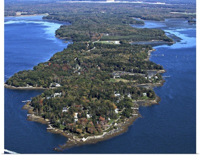 Mere Point, Brunswick, Maine, USA - Aerial Photograph