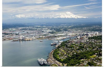 Northend and Downtown Tacoma, Port of Tacoma, and Mount Rainier, Tacoma