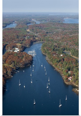 Orrs Cove, Harpswell, Maine, USA - Aerial Photograph