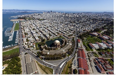 Palace of Fine Arts, San Francisco, California - Aerial Photograph
