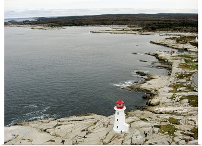 Peggy's Cove And The Lighthouse, Nova Scotia - Aerial Photograph
