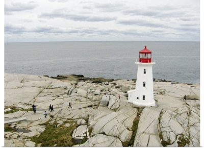 Peggy's Cove And The Lighthouse, Nova Scotia, Canada - Aerial Photograph