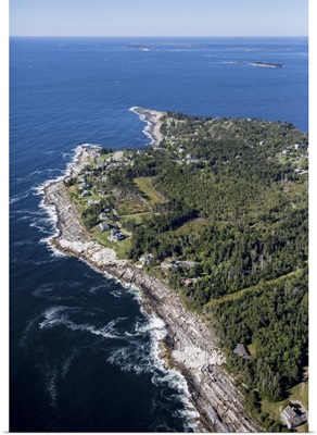Pemaquid Point, Pemaquid, Maine, USA - Aerial Photograph