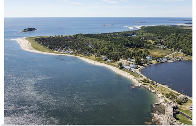 Popham Beach, Phippsburg, Maine, USA - Aerial Photograph