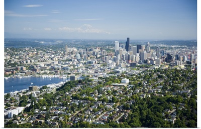 Queen Anne Hill, Lake Union, Seattle, WA, USA - Aerial Photograph