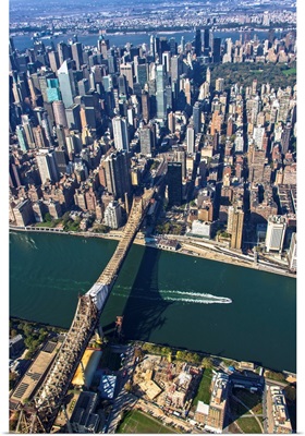 Queensboro Bridge, New York City - Aerial Photograph