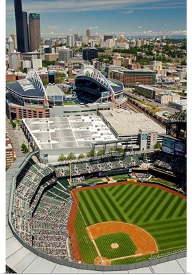 Safeco Field, Home Of Seattle Mariners, Seattle - Aerial Photograph