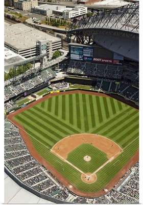 Safeco Field, Home Of The Seattle Mariners, WA, USA - Aerial Photograph