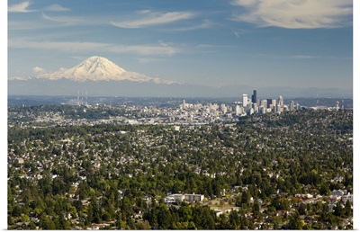 Seattle Skyline, Seattle, WA, USA - Aerial Photograph