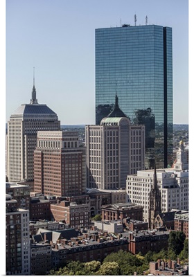 Skyscrapers At Back Bay, Boston, Massachusetts - Aerial Photograph