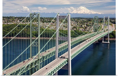 Tacoma Narrows Bridge, Tacoma, Washington - Aerial Photograph