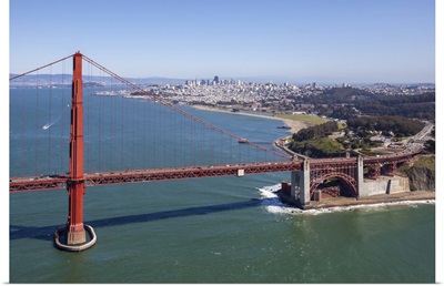 The Golden Gate Bridge, San Francisco, California, USA - Aerial Photograph