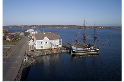 The Hector at Hector Heritage Quay, Pictou, Nova Scotia - Aerial Photograph
