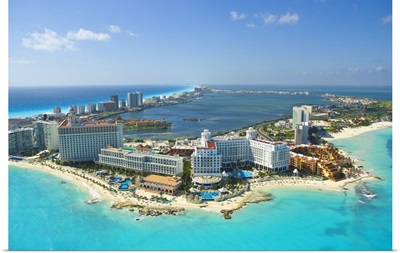 The Hotel Zone At Punta Cancun,Cancun, Mexico - Aerial Photograph