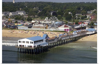 The Pier At Old Orchard Beach, Old Orchard Beach, Maine, USA - Aerial Photograph