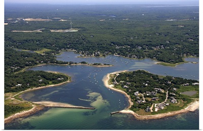 West Falmouth Harbor, Falmouth, Massachusetts - Aerial Photograph