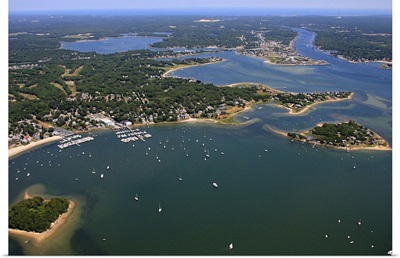 Wickets Island, And Onset Beach, Wareham, Massachusetts, USA - Aerial Photograph