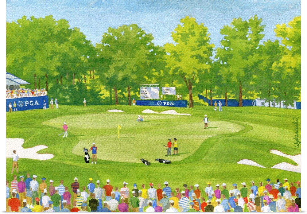 Live artwork from the PGA Championship.