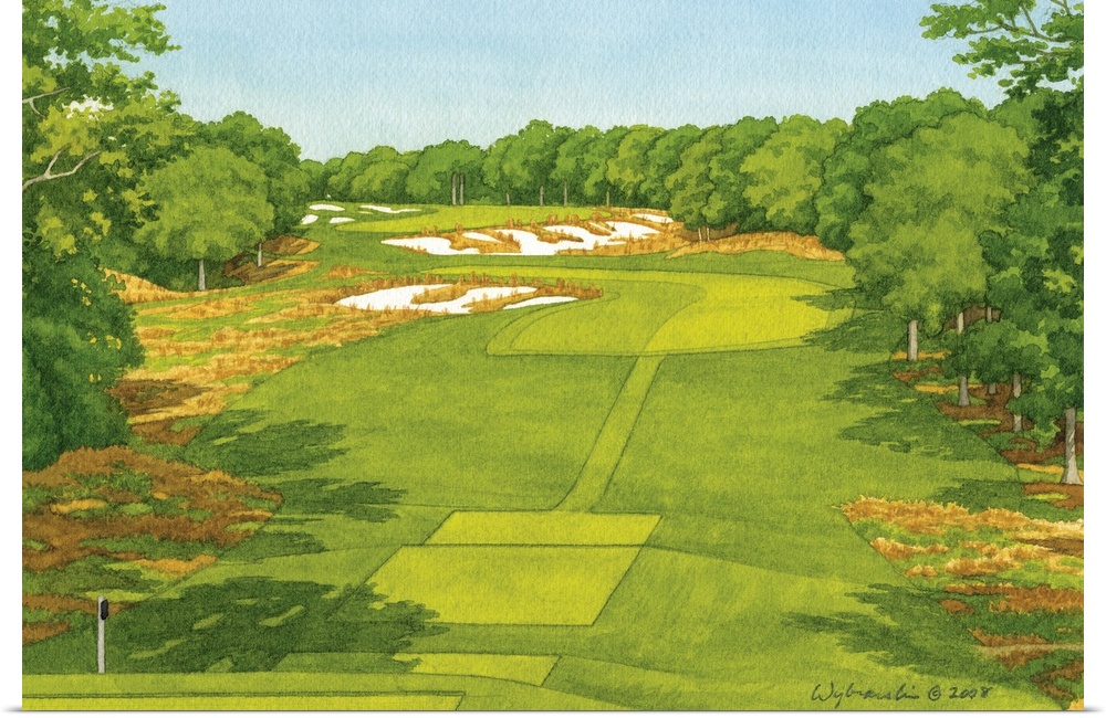 Visually stunning and intimidating golf landscape.