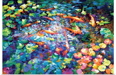 Koi Fish And Water Lilies II