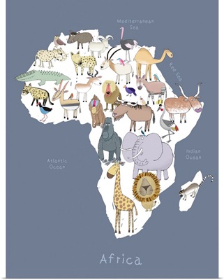 Africa Map Of Animals