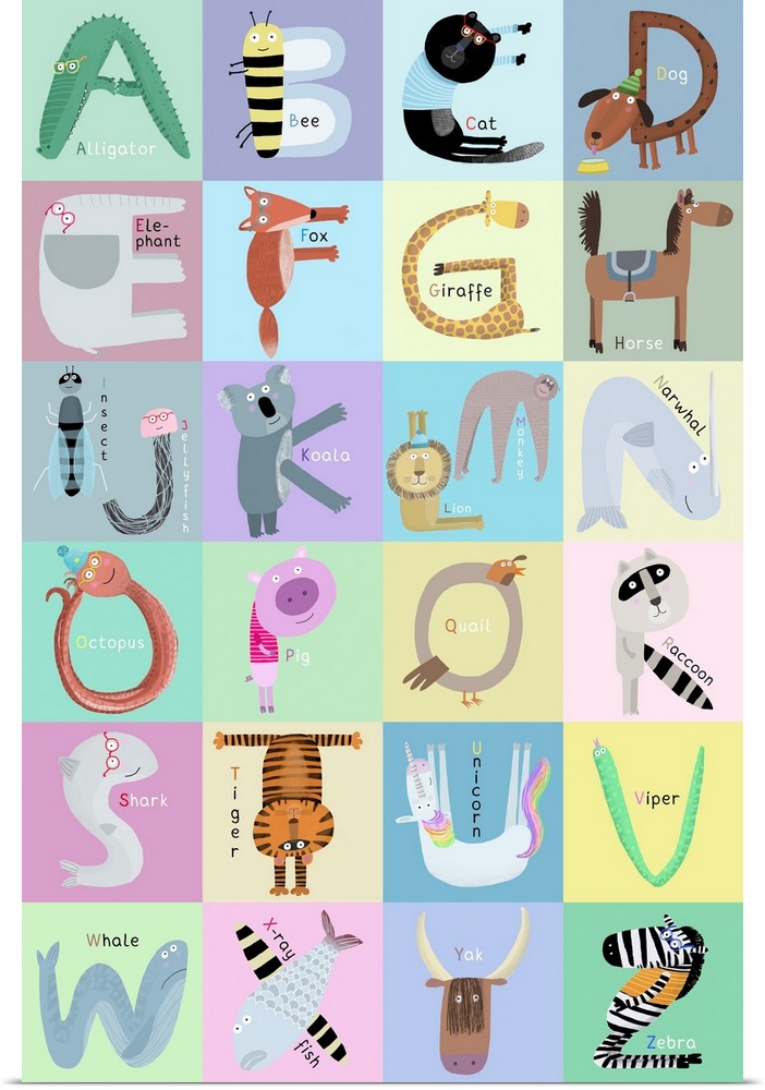 Alphabet Animal Letters