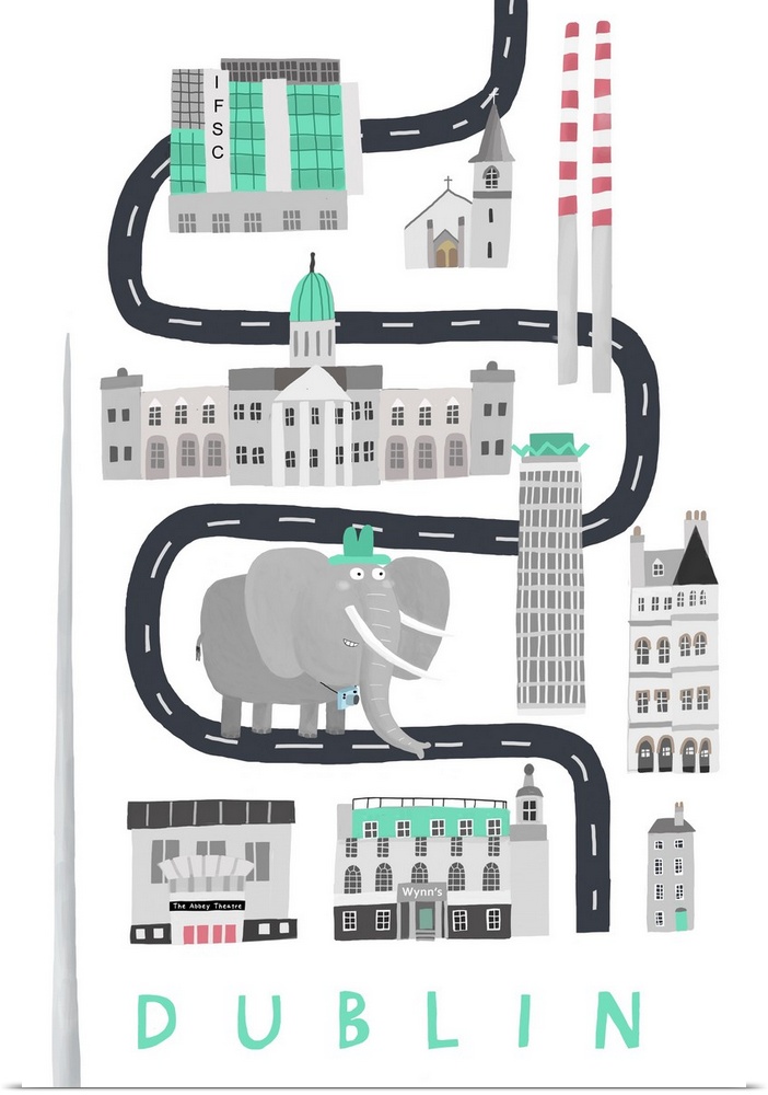 Dublin Black White Elephant