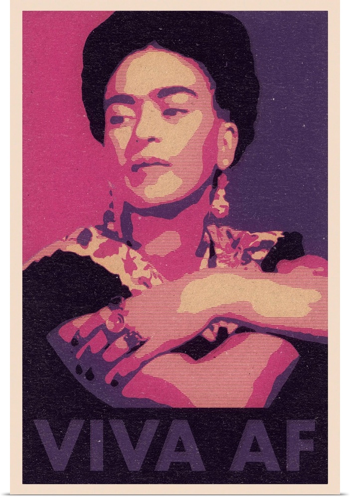 Frida in purples and pinks