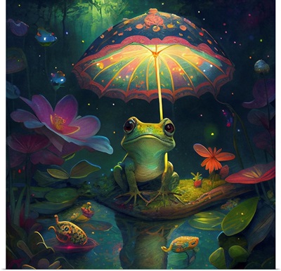 Frog With Umbrella