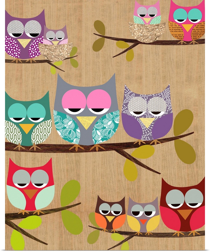 Owls on Wood