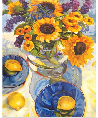 Sunflowers in Blue