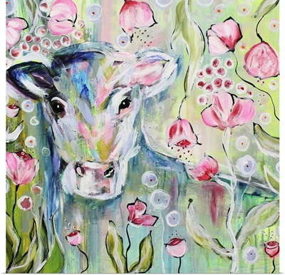 Watercolor Baby Cow