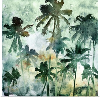 Watercolor Palm Trees I