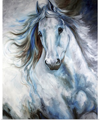 White Thunder Arabian Equine Abstract