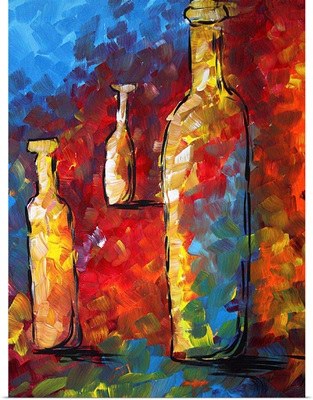 Bottled Dreams - Contemporary Wine Bottle Painting