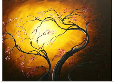 Fire Blossoms - Abstract Art Tree