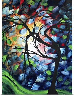 Tree Maze - Bold Colorful Modern Tree Painting