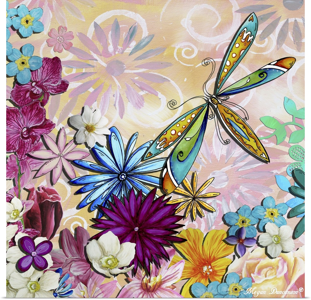 Whimsical Floral Collage II